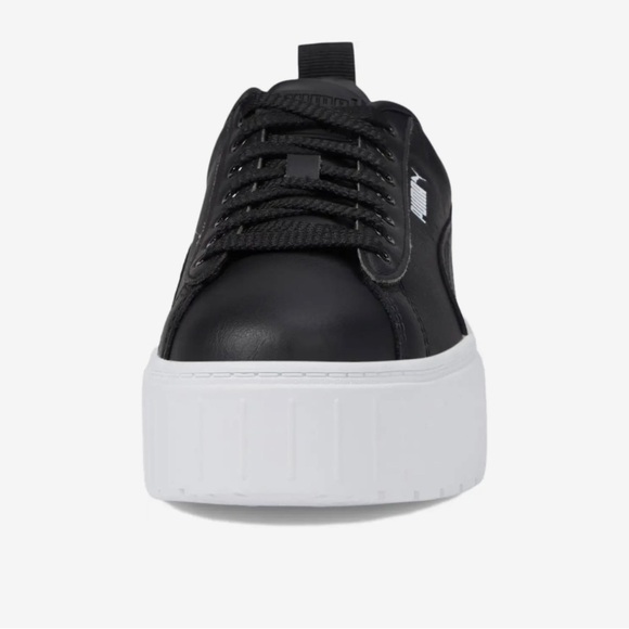 PUMA 👟 Mayze Black Leather Platform US Women’s Size 10 - Picture 4 of 14